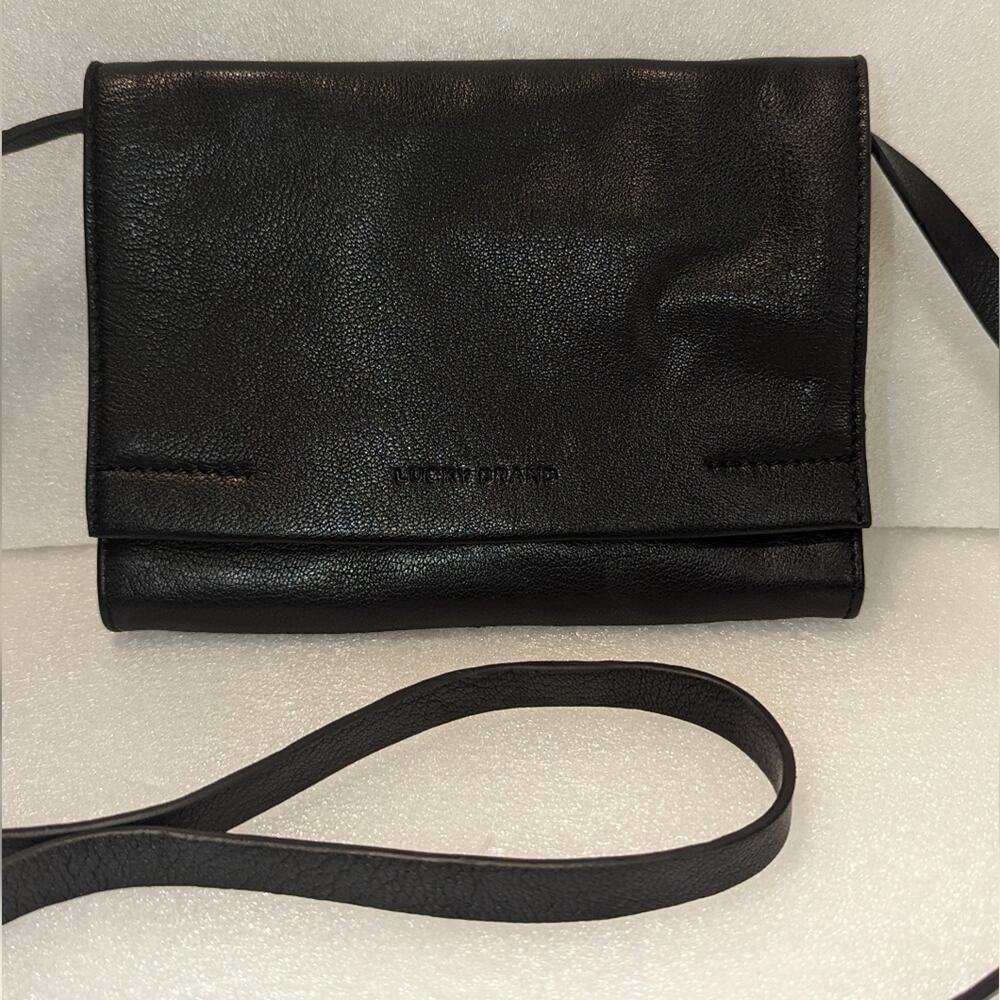 Lucky Brand Black leather crossbody purse